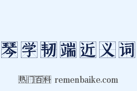 琴学韧端近义词是什么意思的图片